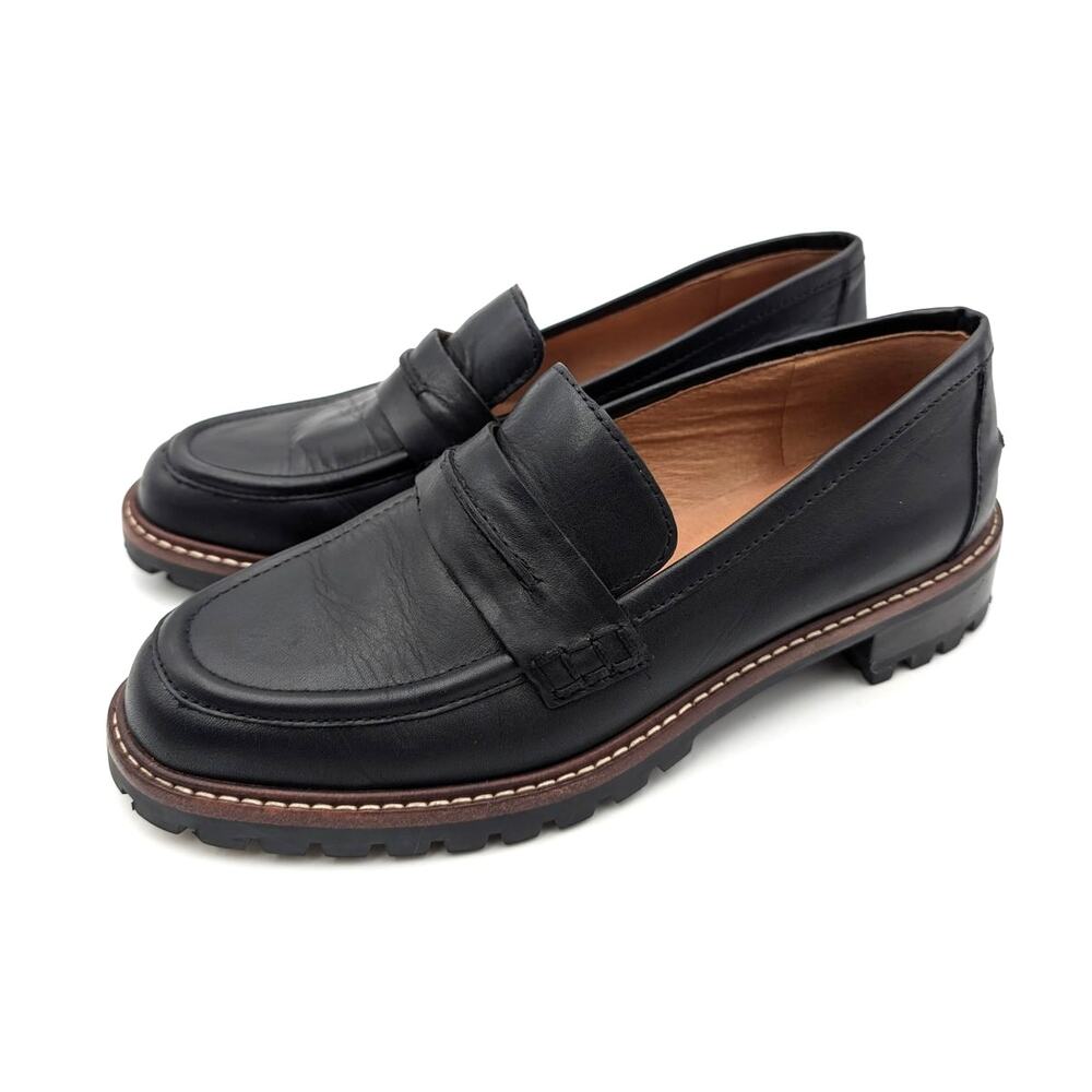 Madewell The Corinne Lug Sole Loafer Shoes Women's Black Size US6 EU36.5